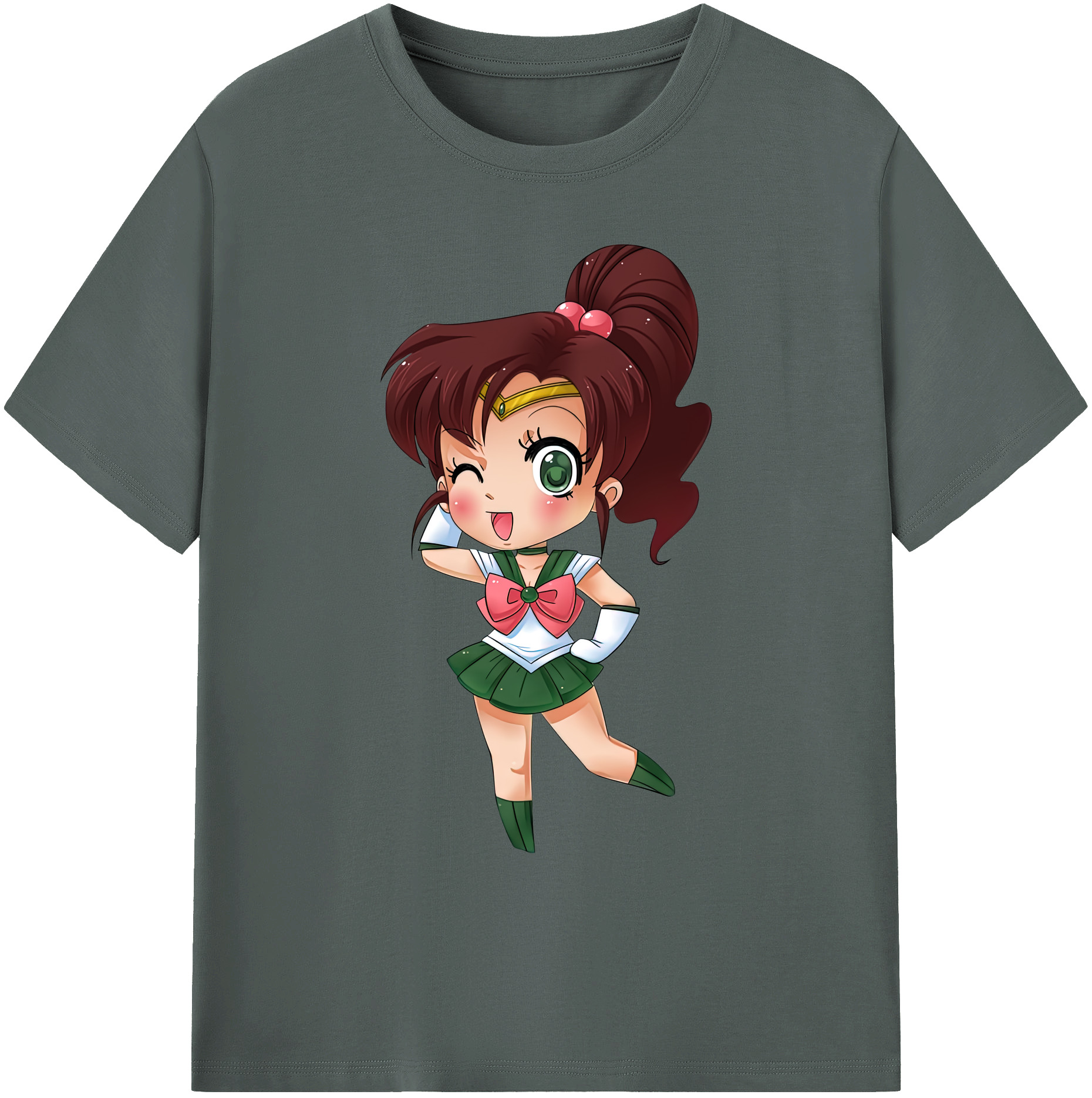 （画像用） 美少女戦士セーラームーン 木野 まこと きの まこと Sailor Moon Kino Makoto （セーラージュピター；Sailor Jupiter） 綿100％ メンズ半袖Tシャツ｜肌触りやわらか＆通気性